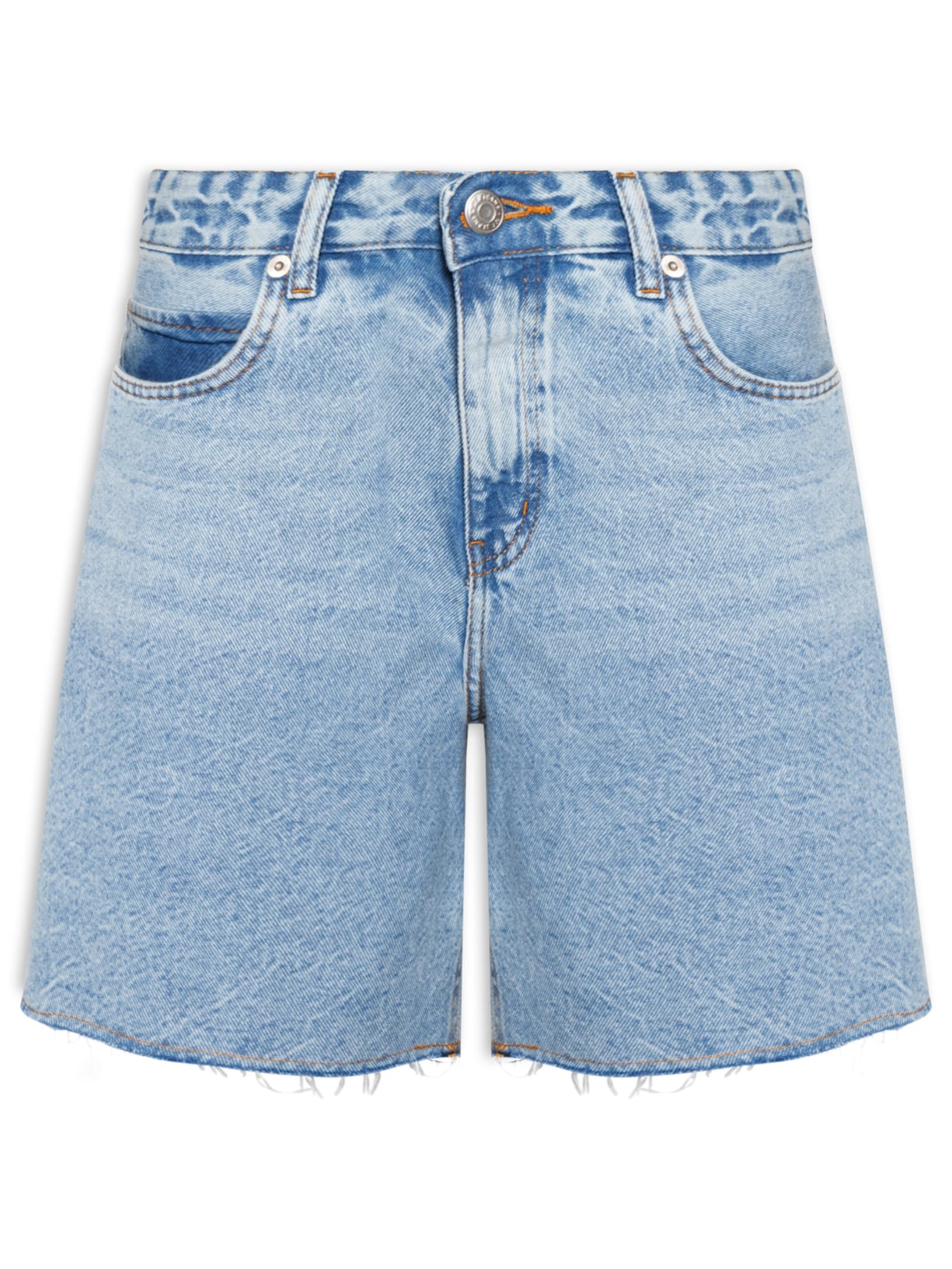 Bermuda Feminina  Jeans Five Pockets Used Azul Maria Filó