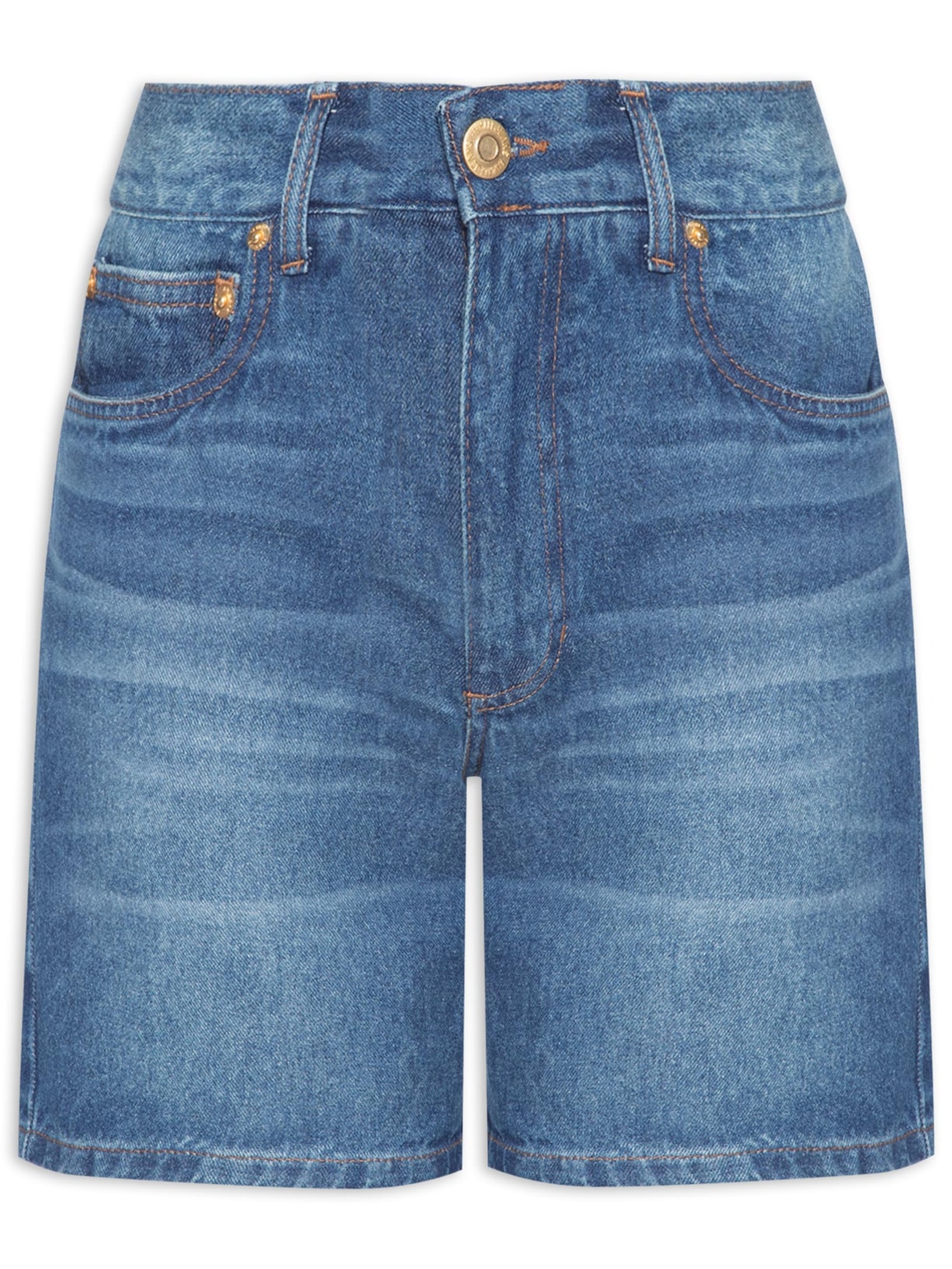 Bermuda Feminina Jeans Flash Back Stoned Blue - Azul