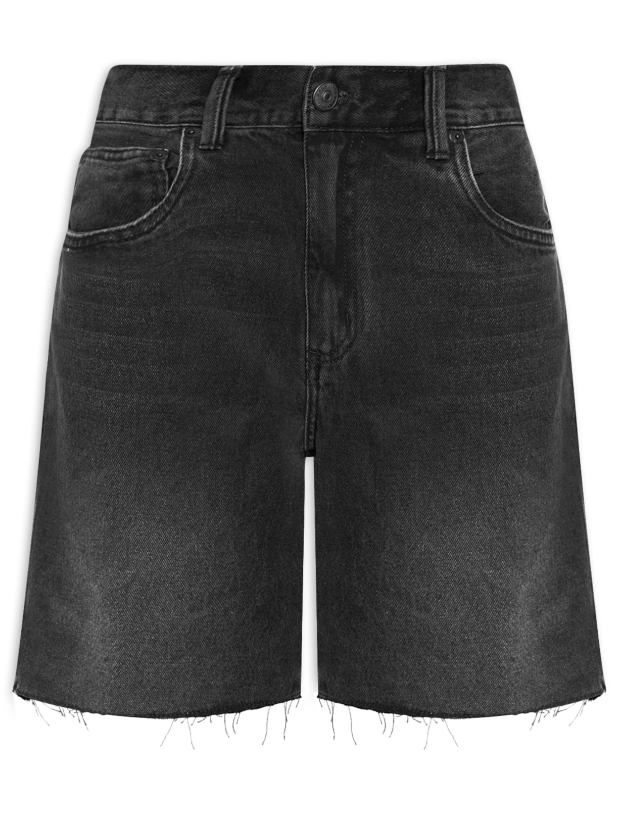 Bermuda Feminina Jeans Flashback - Preto