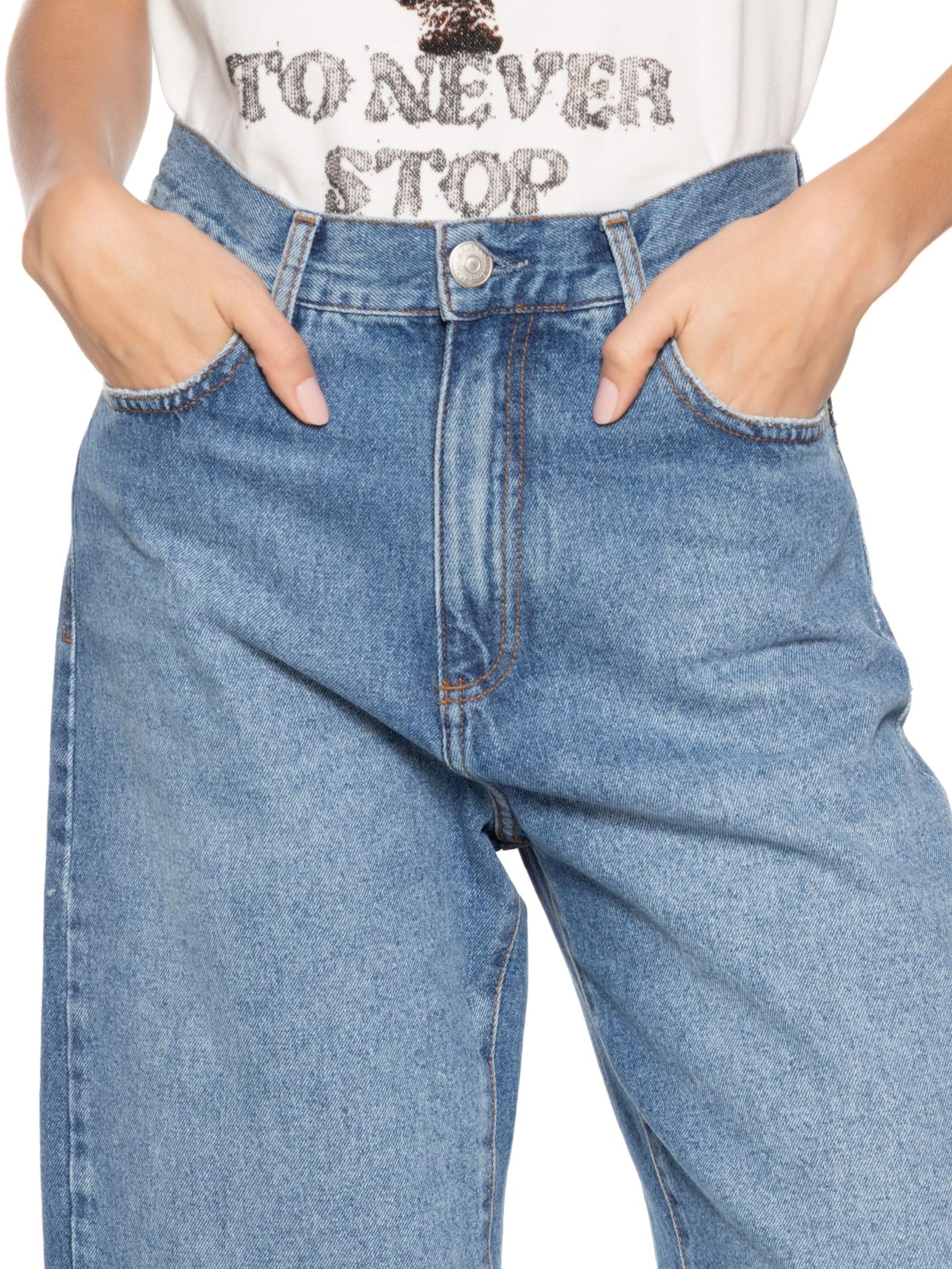 Bermuda Feminina Jeans Long Azul Animale Jeans