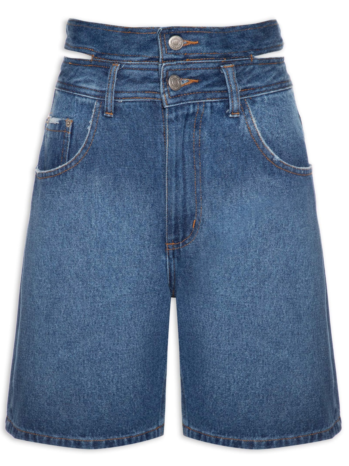 Bermuda Feminina Jeans Maya - Azul
