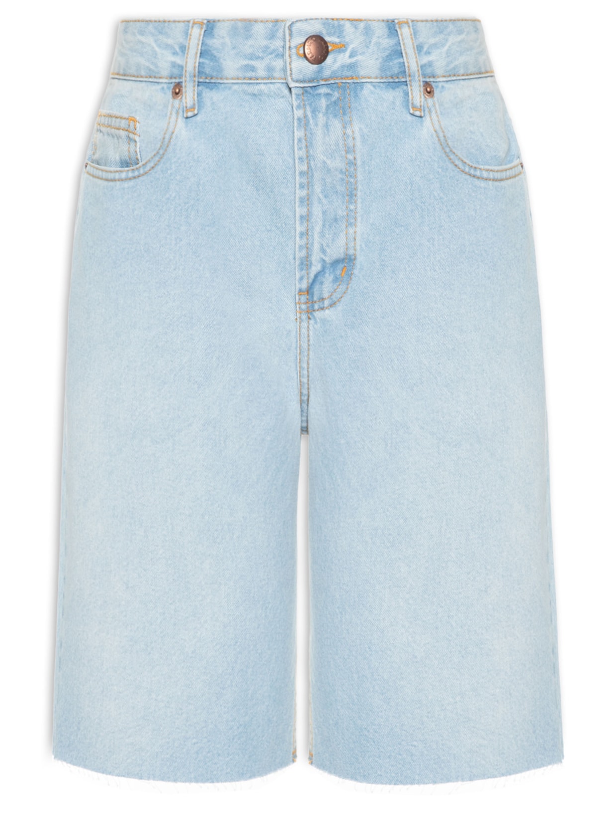 Bermuda Feminina Jeans Reta - Azul