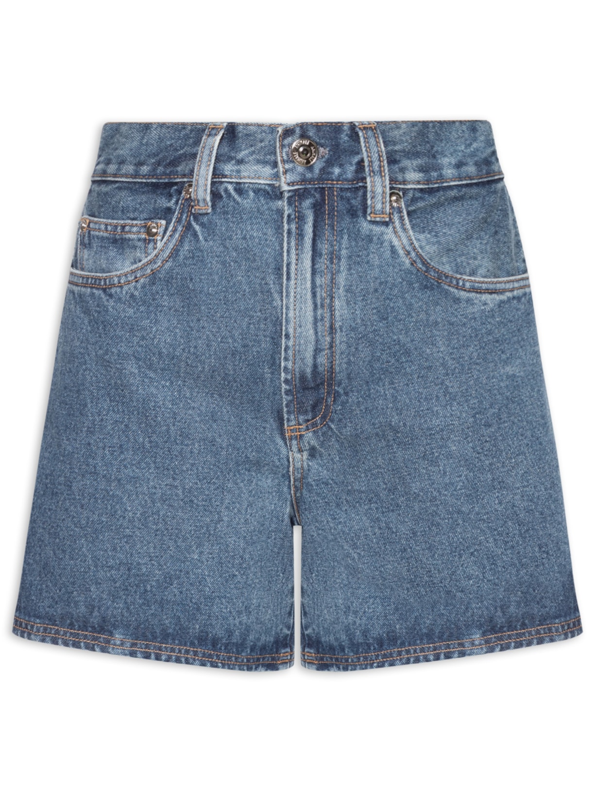 Bermuda Feminina Jeans Trapézio - Azul