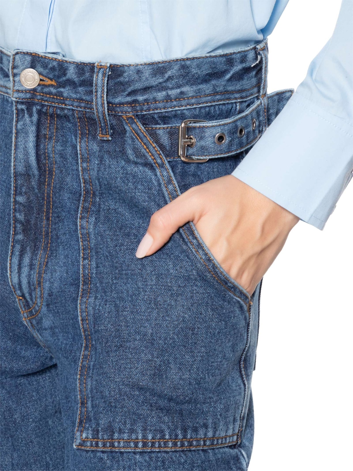 Bermuda Feminina Jeans Vera Nfk Azul Nk