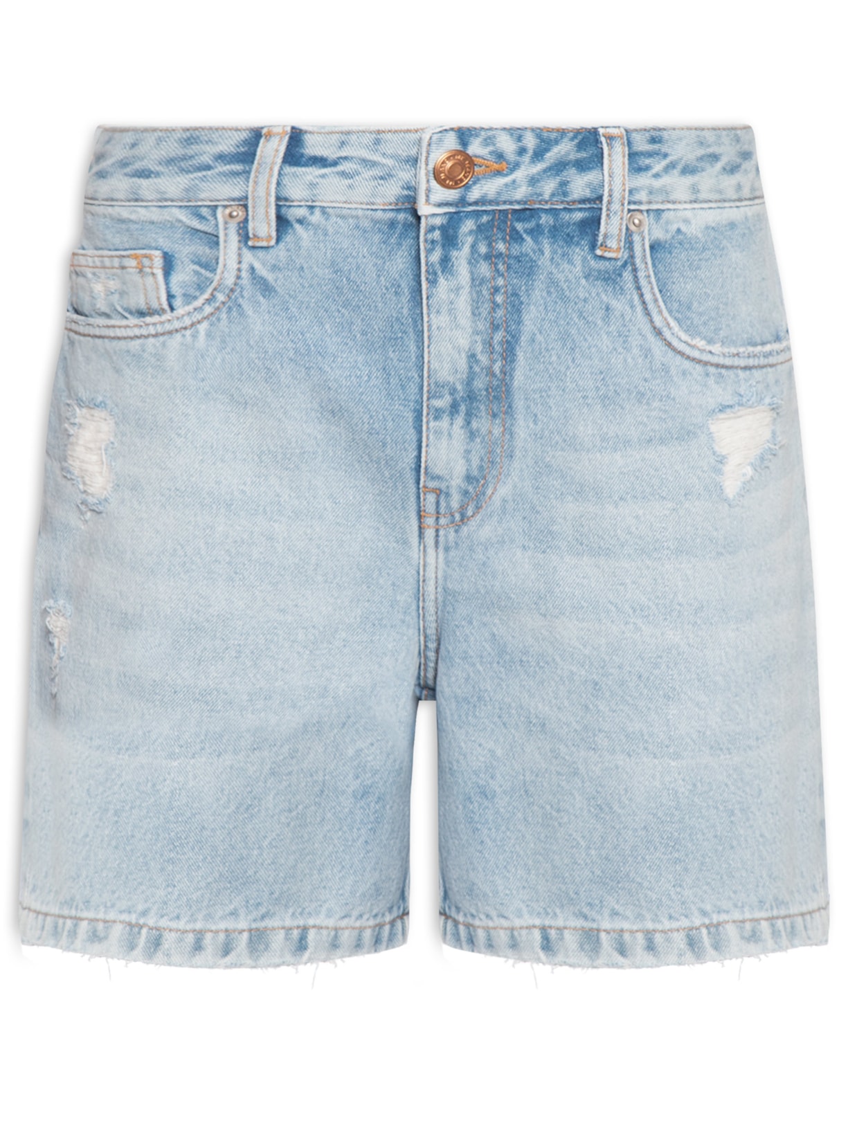 Bermuda Feminina Jeans Vintage Azul Maria Filó