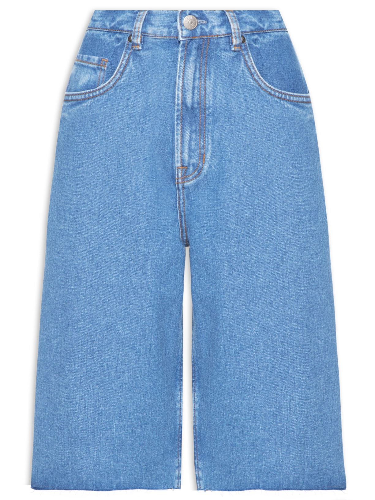 Bermuda Feminina Jeans Wide - Azul