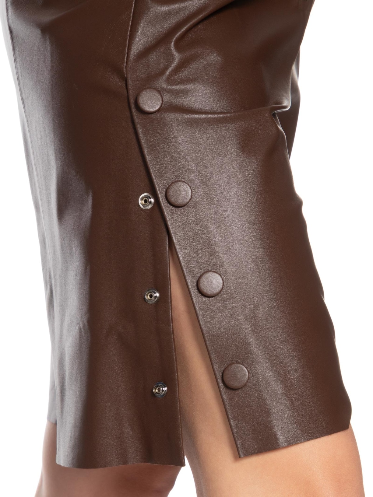 Bermuda Feminina Jolene Couro Marrom Le Lis