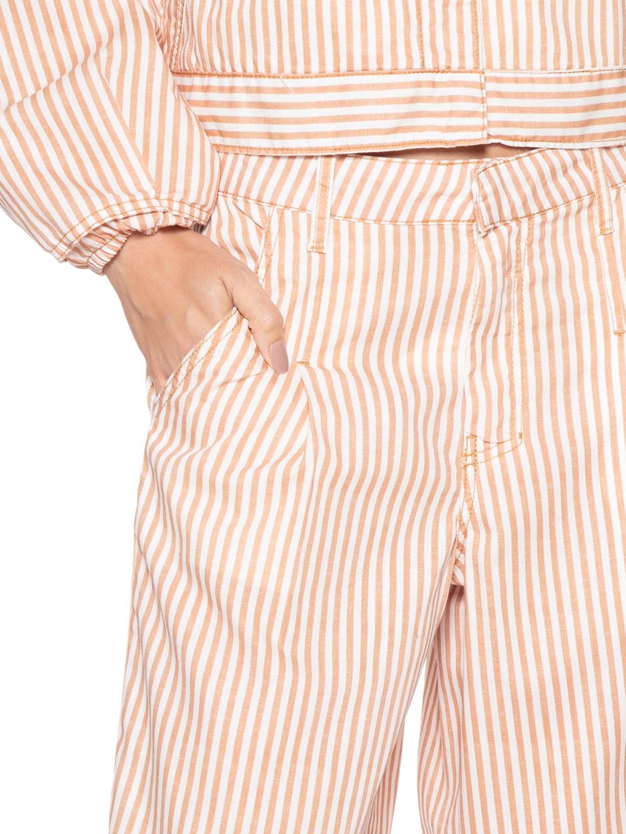 Bermuda Feminina Jorts Sarja Mix Listras Vermelho Dress To