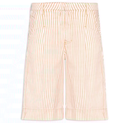 Bermuda Feminina Jorts Sarja Mix Listras - Vermelho