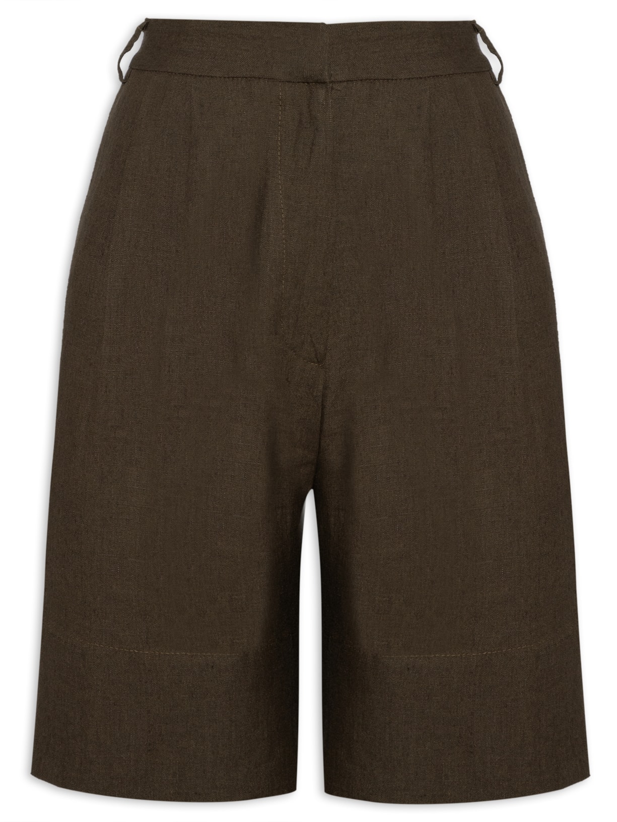 Bermuda Feminina Lara Linho - Marrom