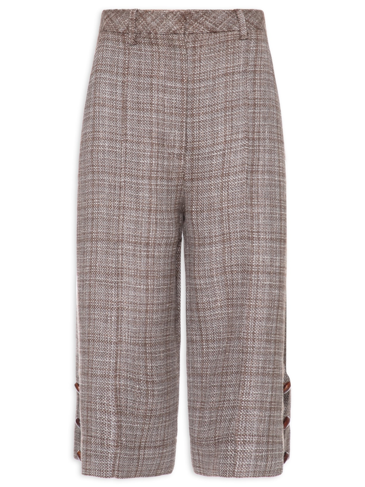 Bermuda Feminina Linen Mouline Carmen - Marrom