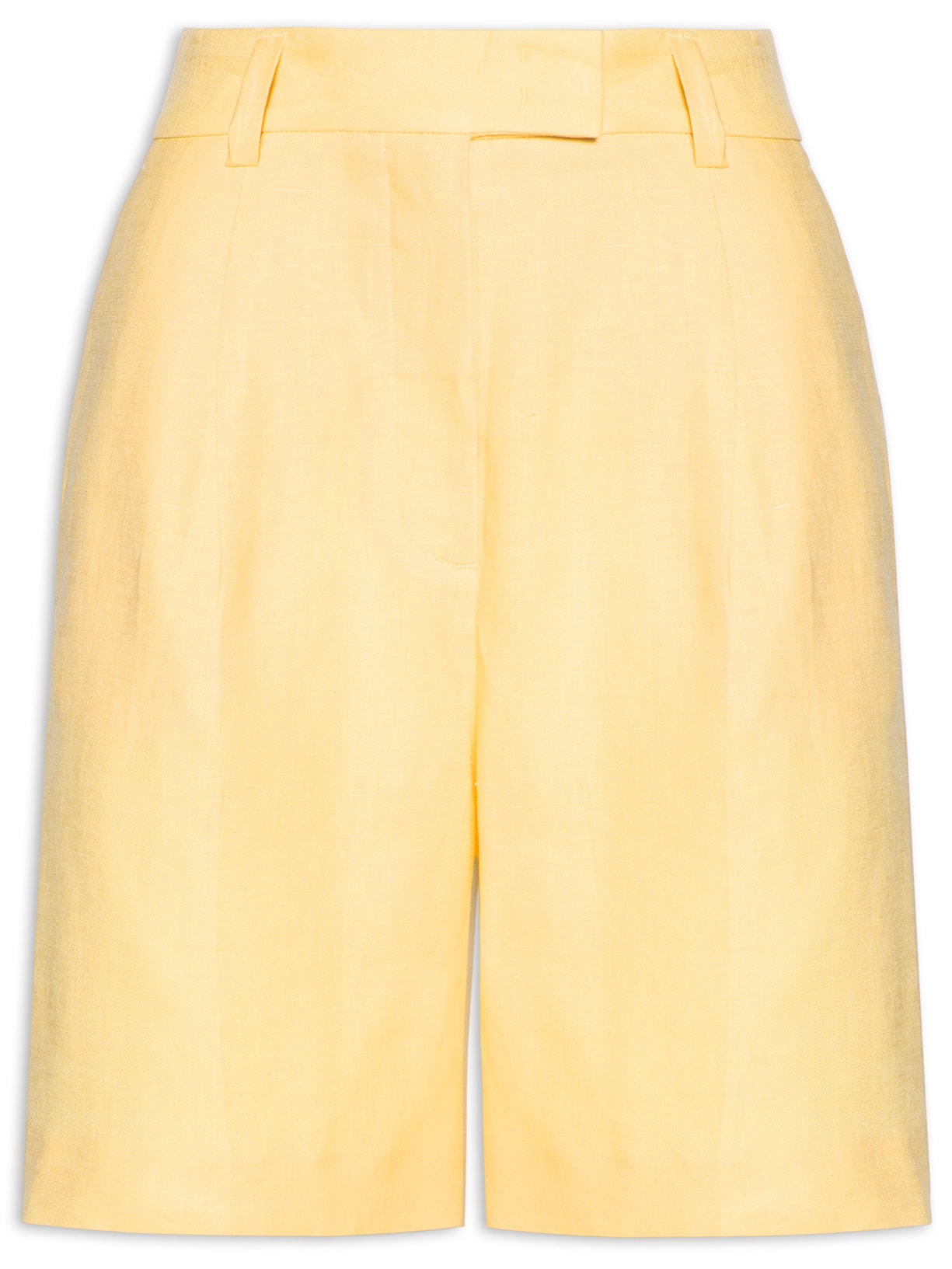 Bermuda Feminina Linho - Amarelo