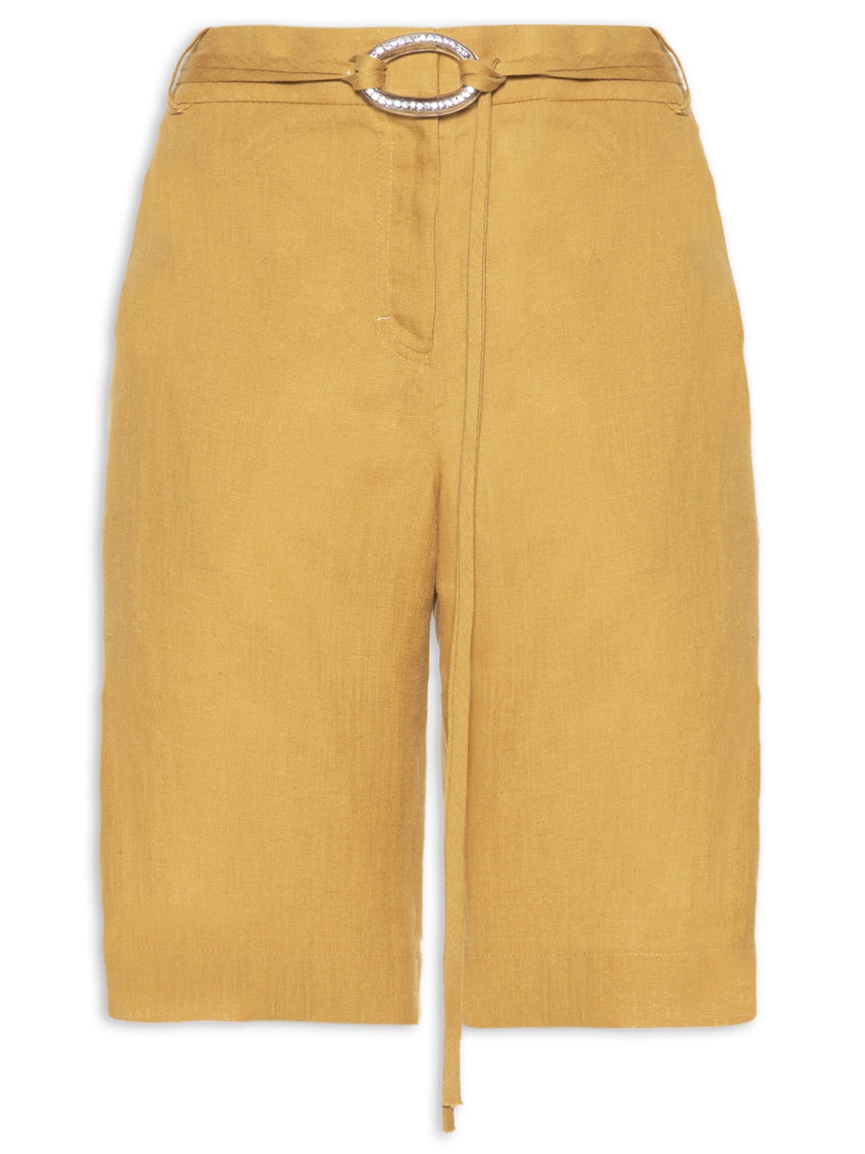 Bermuda Feminina Linho Leve Bia - Bege