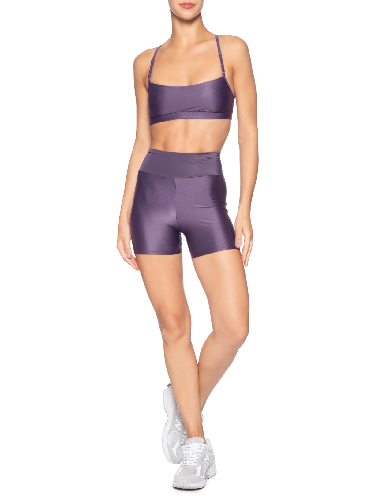Bermuda Feminina Lisa Basic Colors Roxo Body For Sure