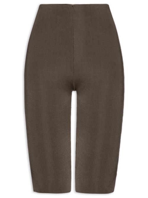 Bermuda Feminina Livia Tricot - Marrom