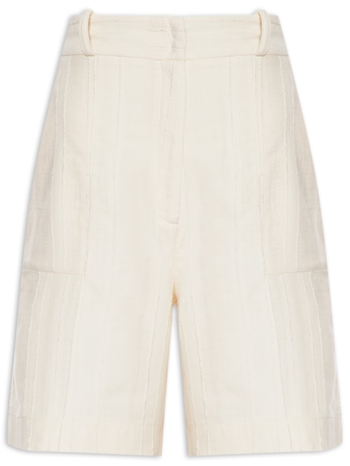 Bermuda Feminina Marion Natural - Branco