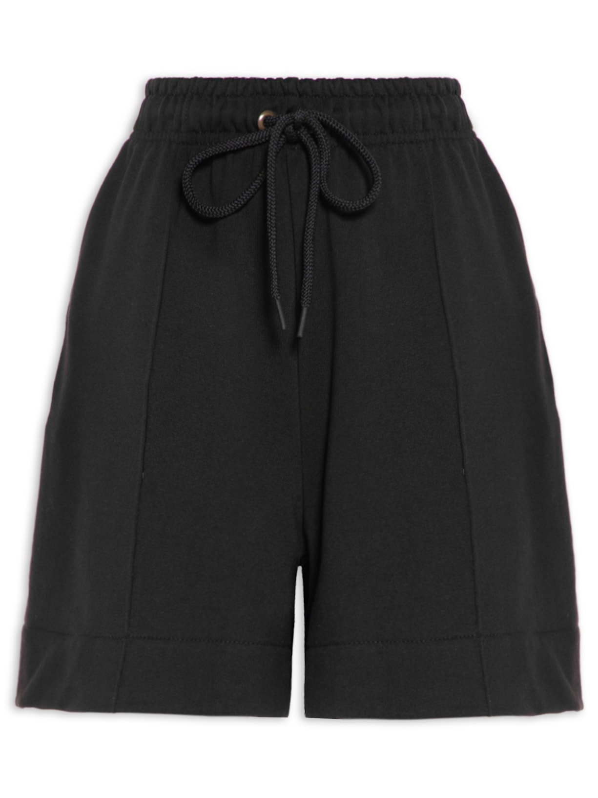 Bermuda Feminina Moletom - Preto