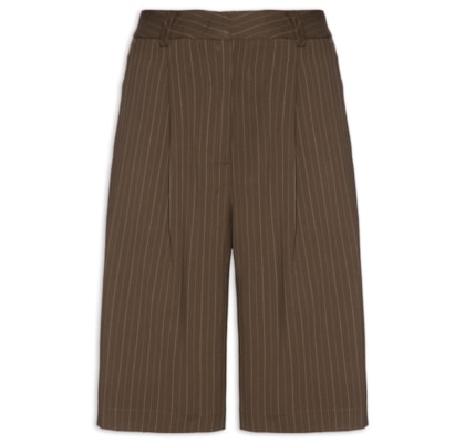 Bermuda Feminina Riscas - Marrom