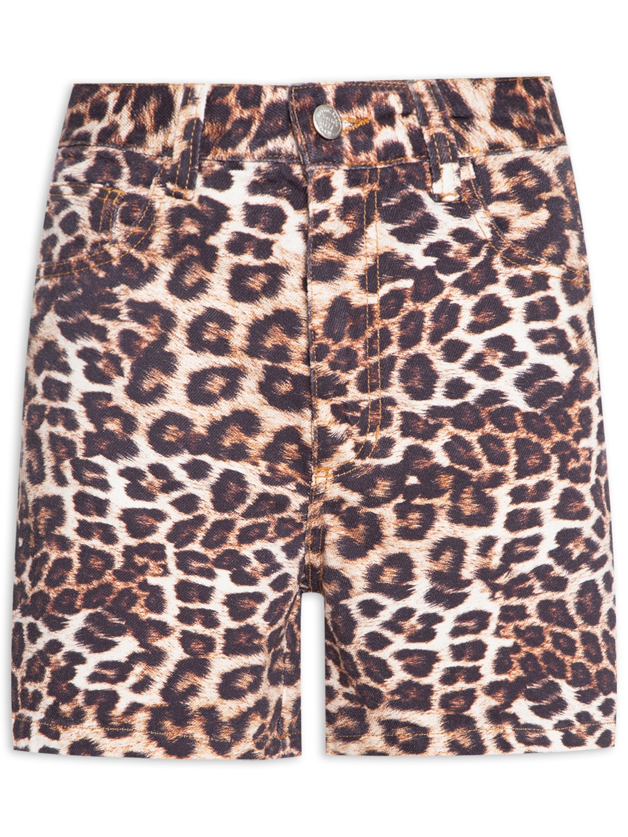 Bermuda Feminina Sarja Bela Onça - Animal Print