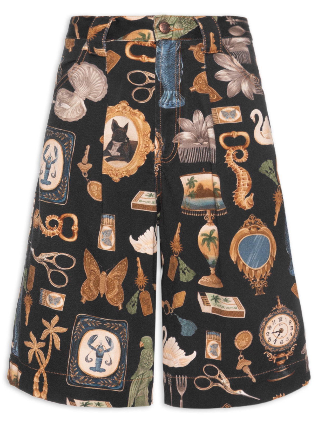 Bermuda Feminina Sarja Bibelô - Preto