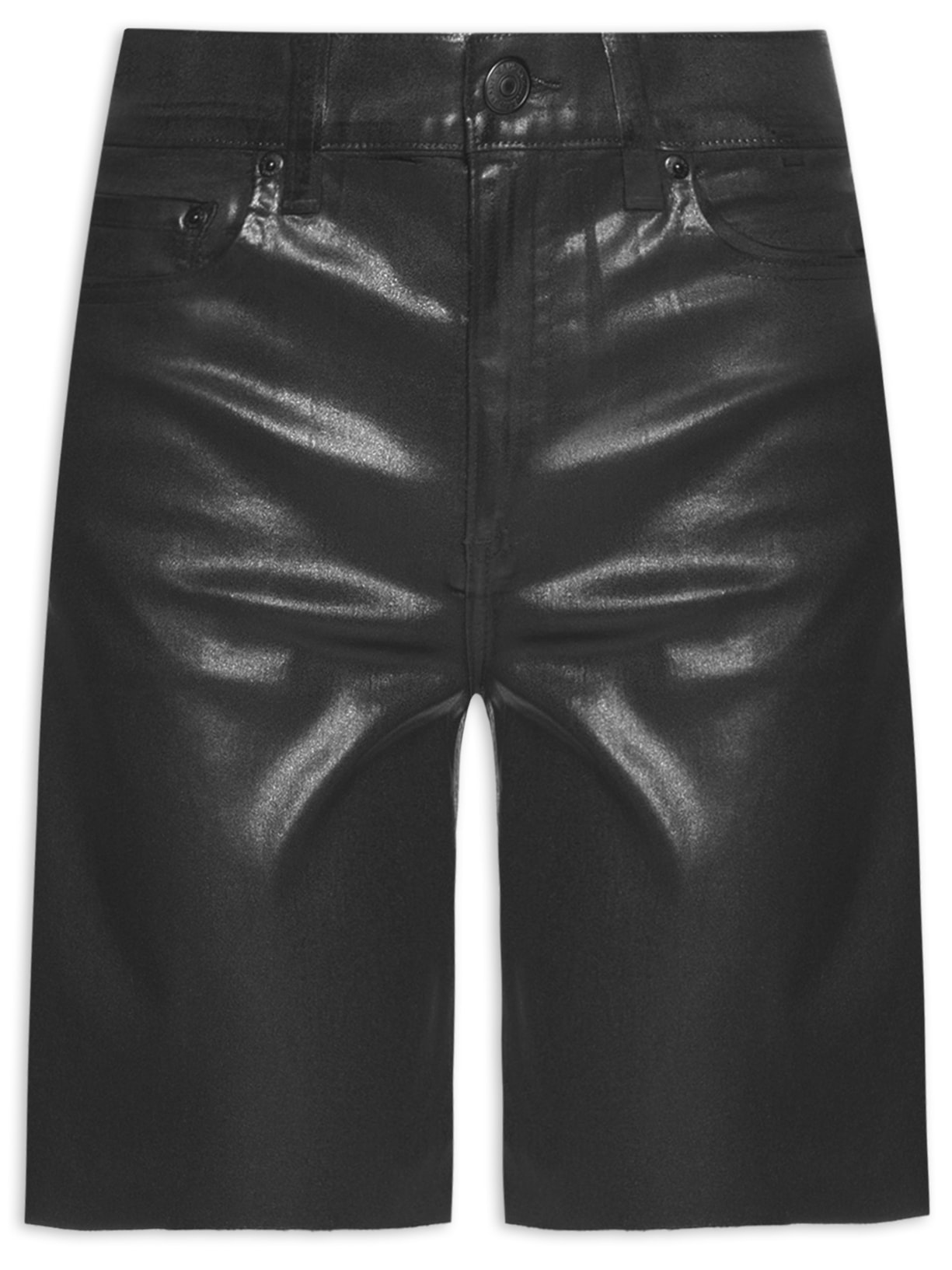 Bermuda Feminina Sarja Flashback Like Leather - Preto