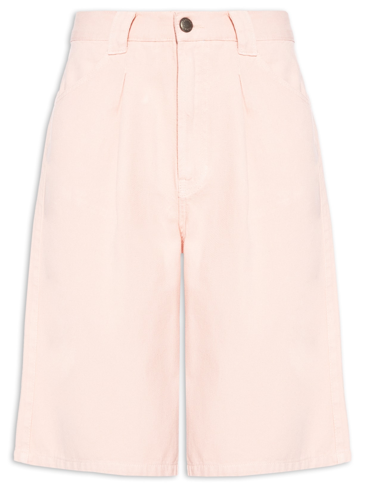 Bermuda Feminina Sarja Rosa Farm