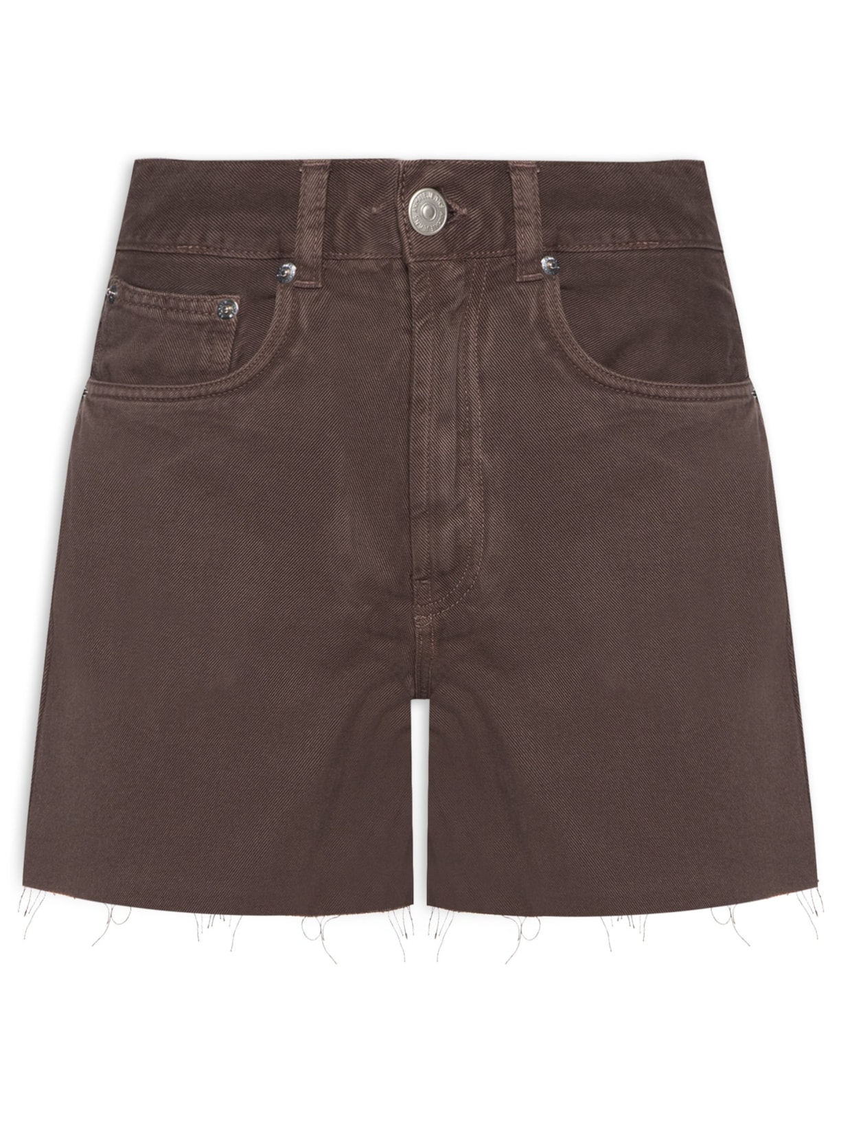 Bermuda Feminina Sarja Trapézo Stoned - Marrom