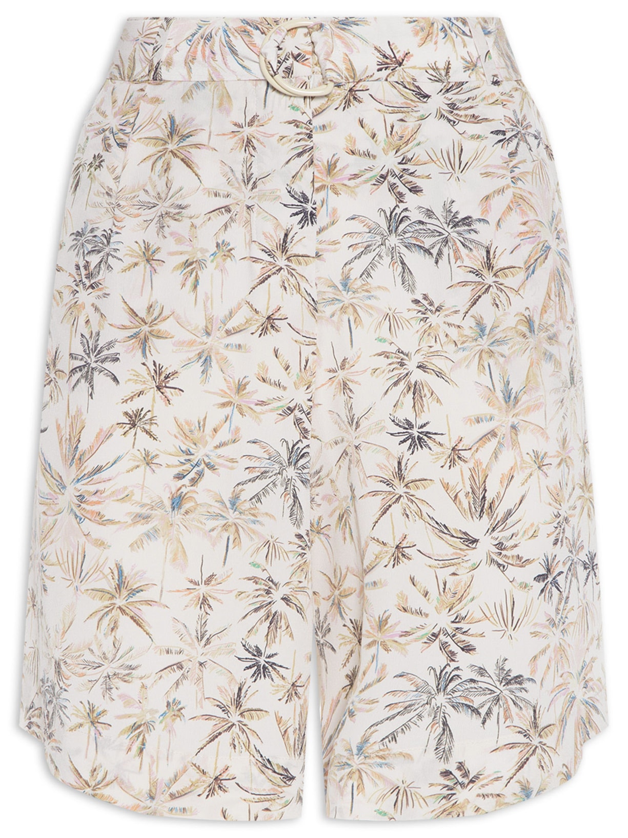 Bermuda Feminina Seda Fig Lencois Kirli - Bege