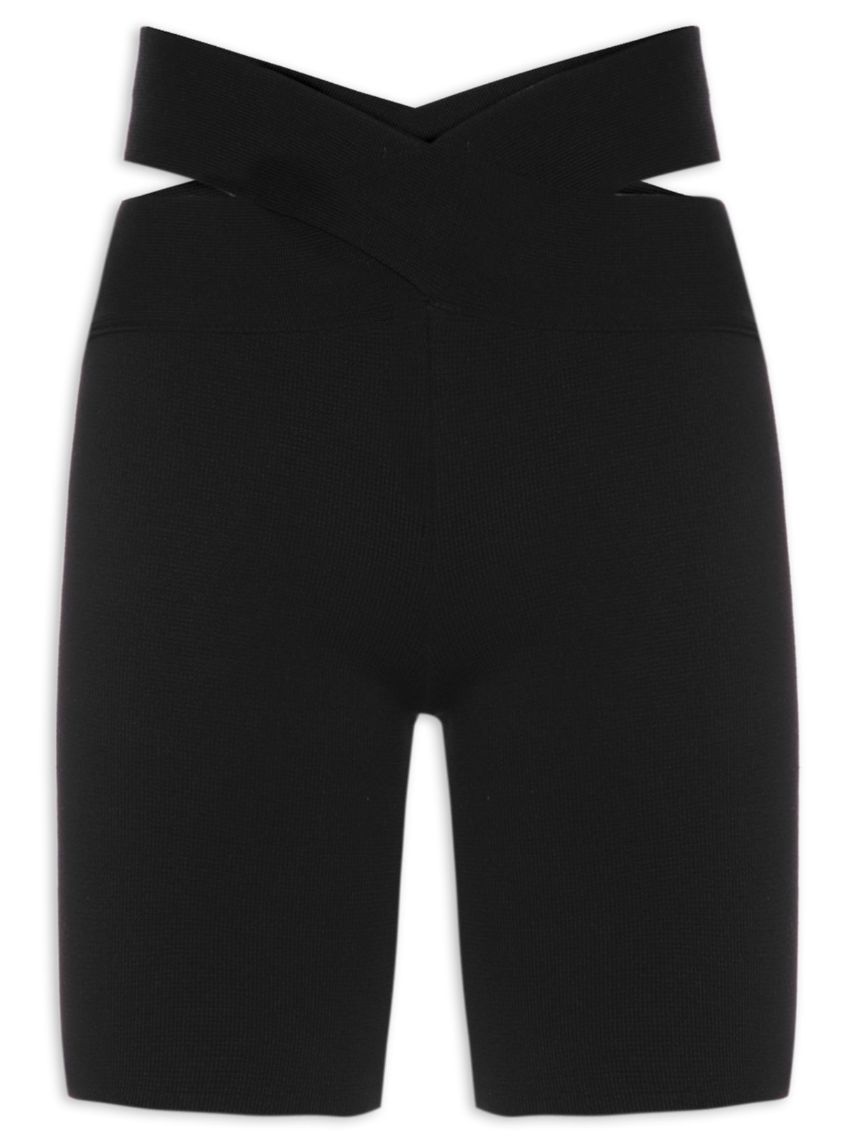 Bermuda Feminina Tricot Essential Black Preto Niini