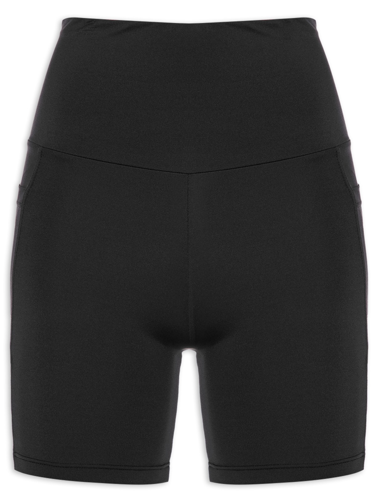 Bermuda Fitness Bolso Preta Soft Skin Lolli Yogini