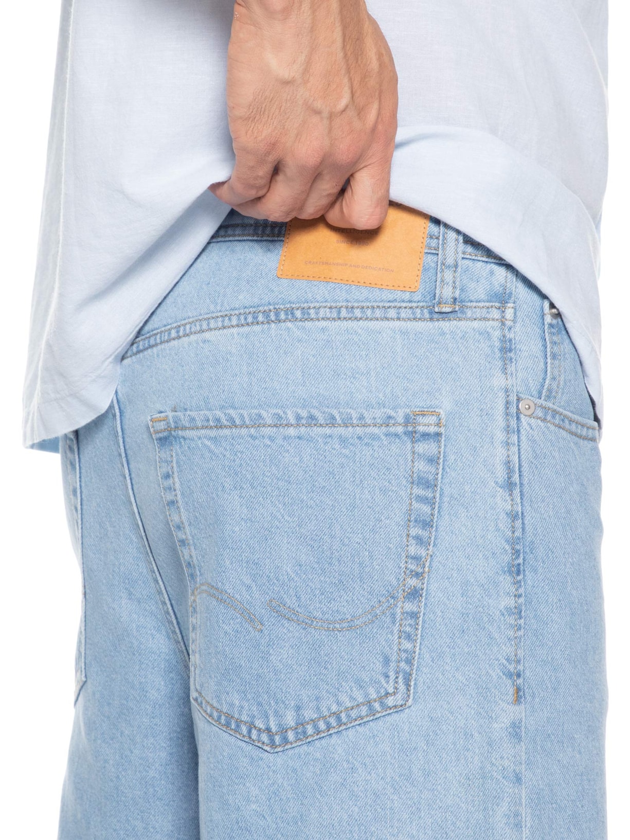 Bermuda Jeans Masculina Alex Original Azul Jack & Jones