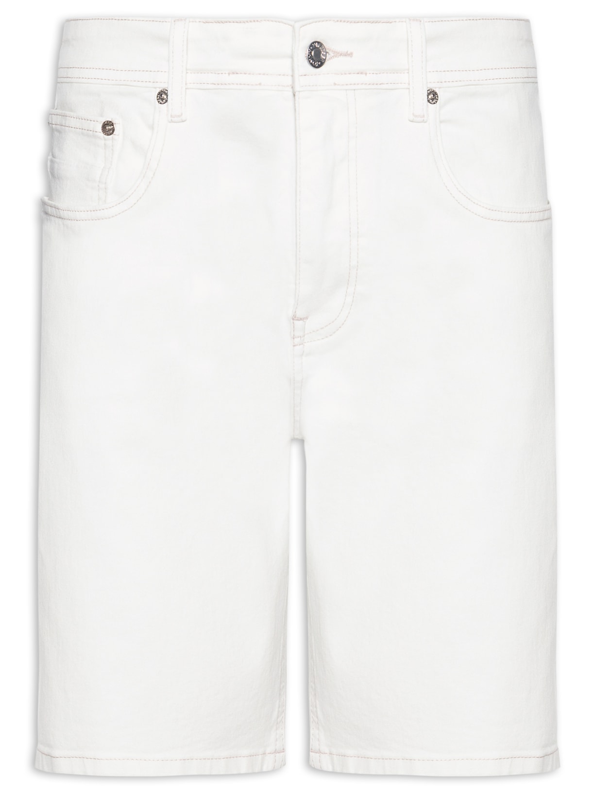 Bermuda Jeans Masculina Brooklyn Straight Branco Tommy Hilfiger