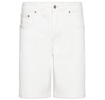 Bermuda Jeans Masculina Brooklyn Straight - Branco