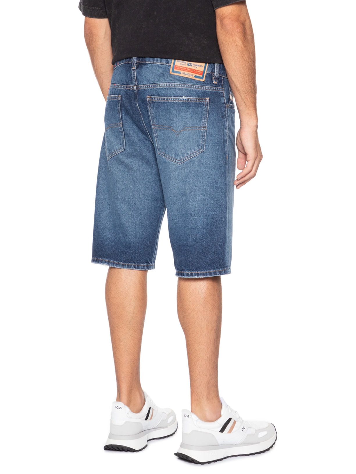 Bermuda Jeans Masculina Calzoncini Slim Azul Diesel