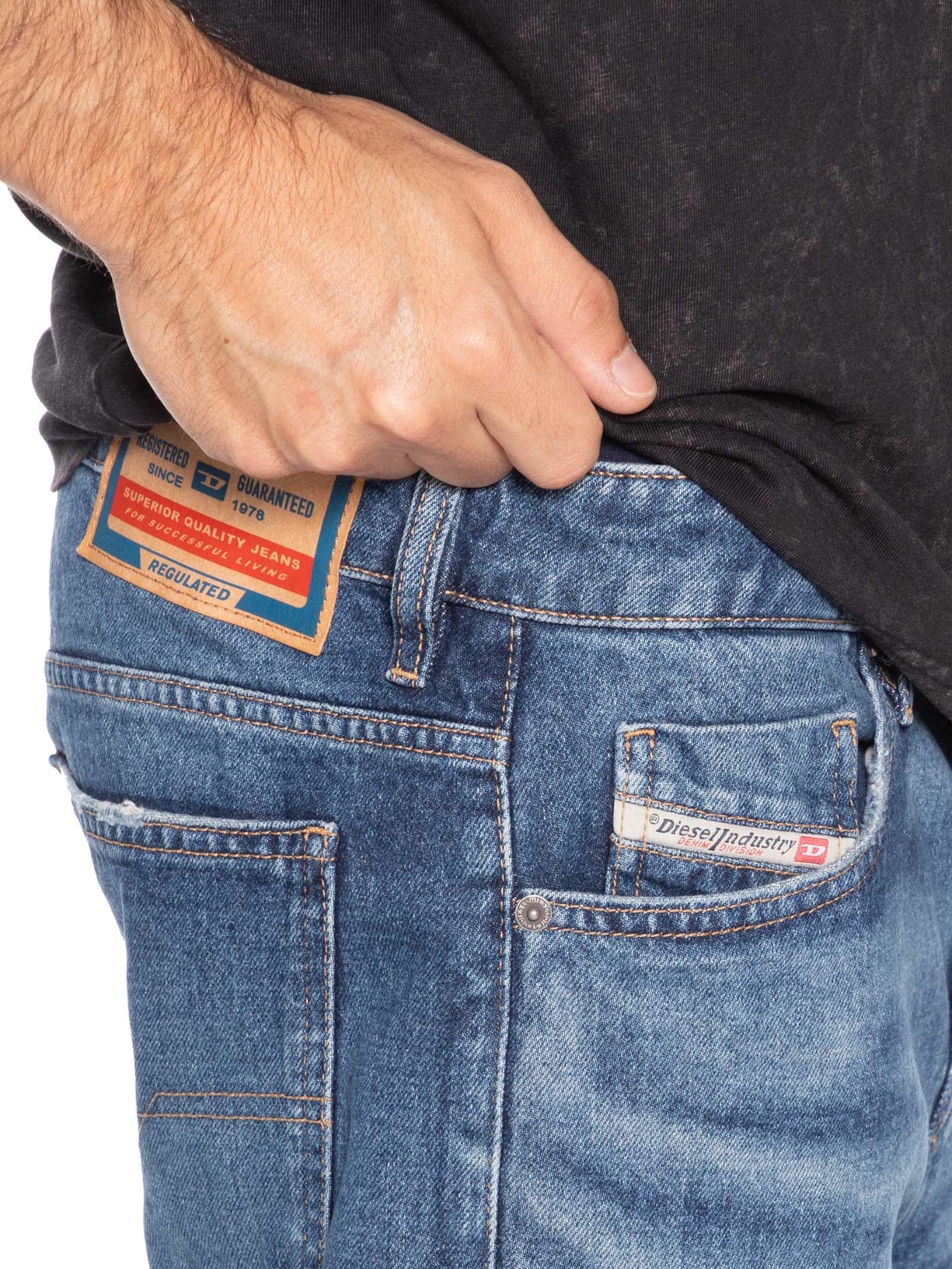 Bermuda Jeans Masculina Calzoncini Slim Azul Diesel