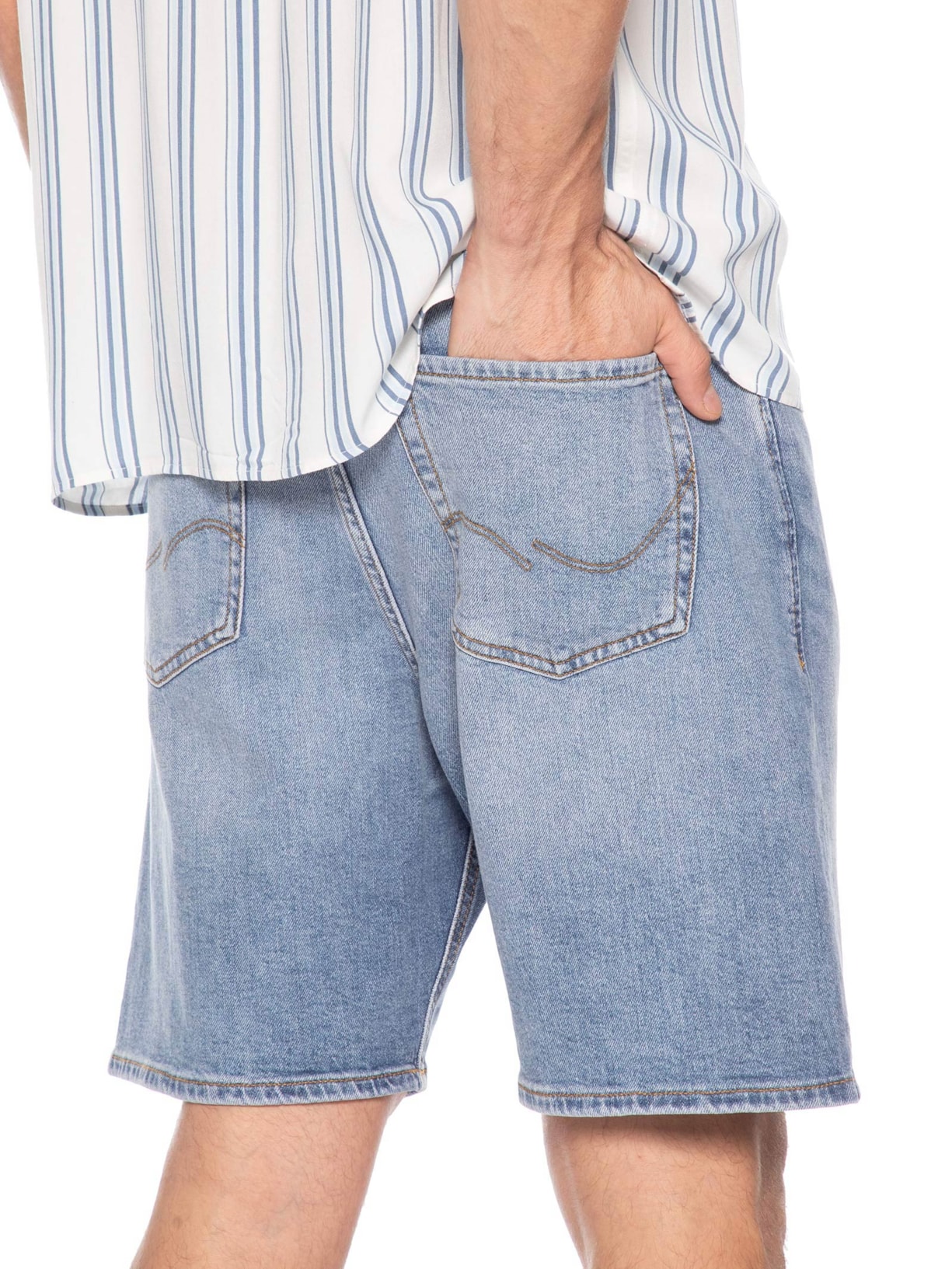 Bermuda Jeans Masculina Tony Original Azul Jack & Jones