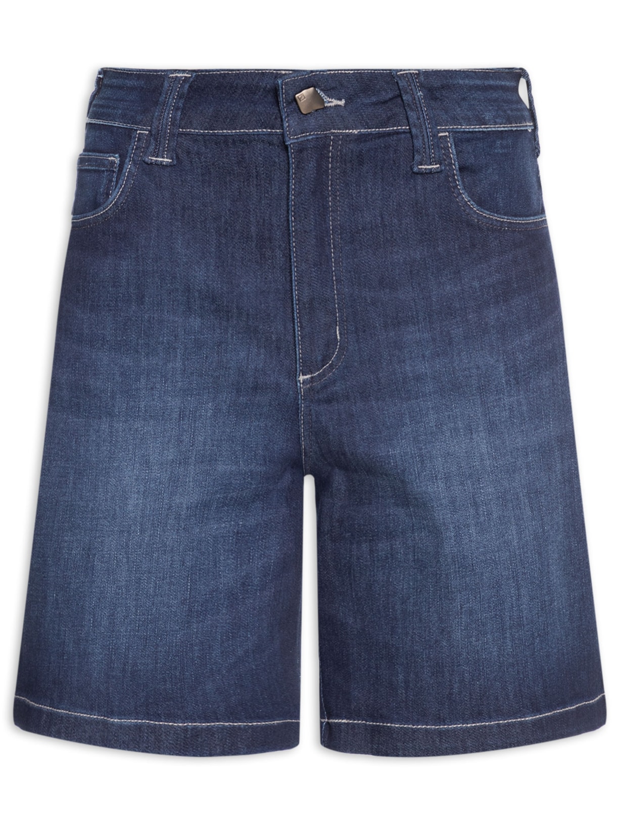 Bermuda Jeans Raquel Feminina – Azul