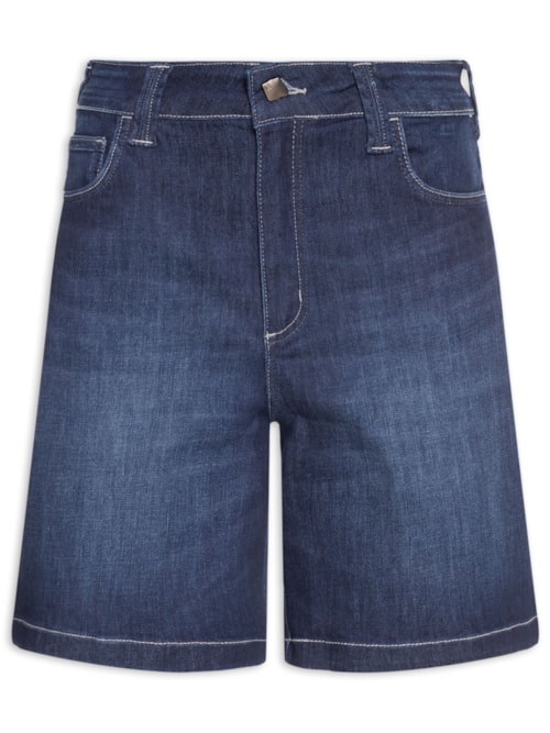 Bermuda Jeans Raquel Feminina – Azul