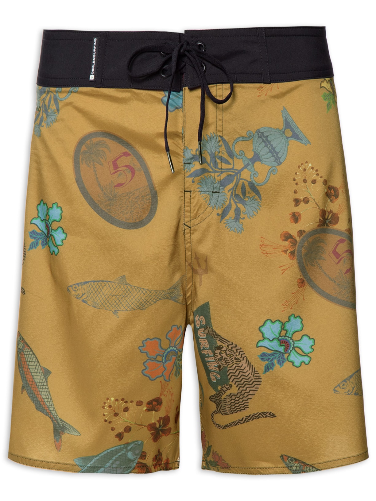 Bermuda Maculina Surf Aquaone Flex Tag - Amarelo