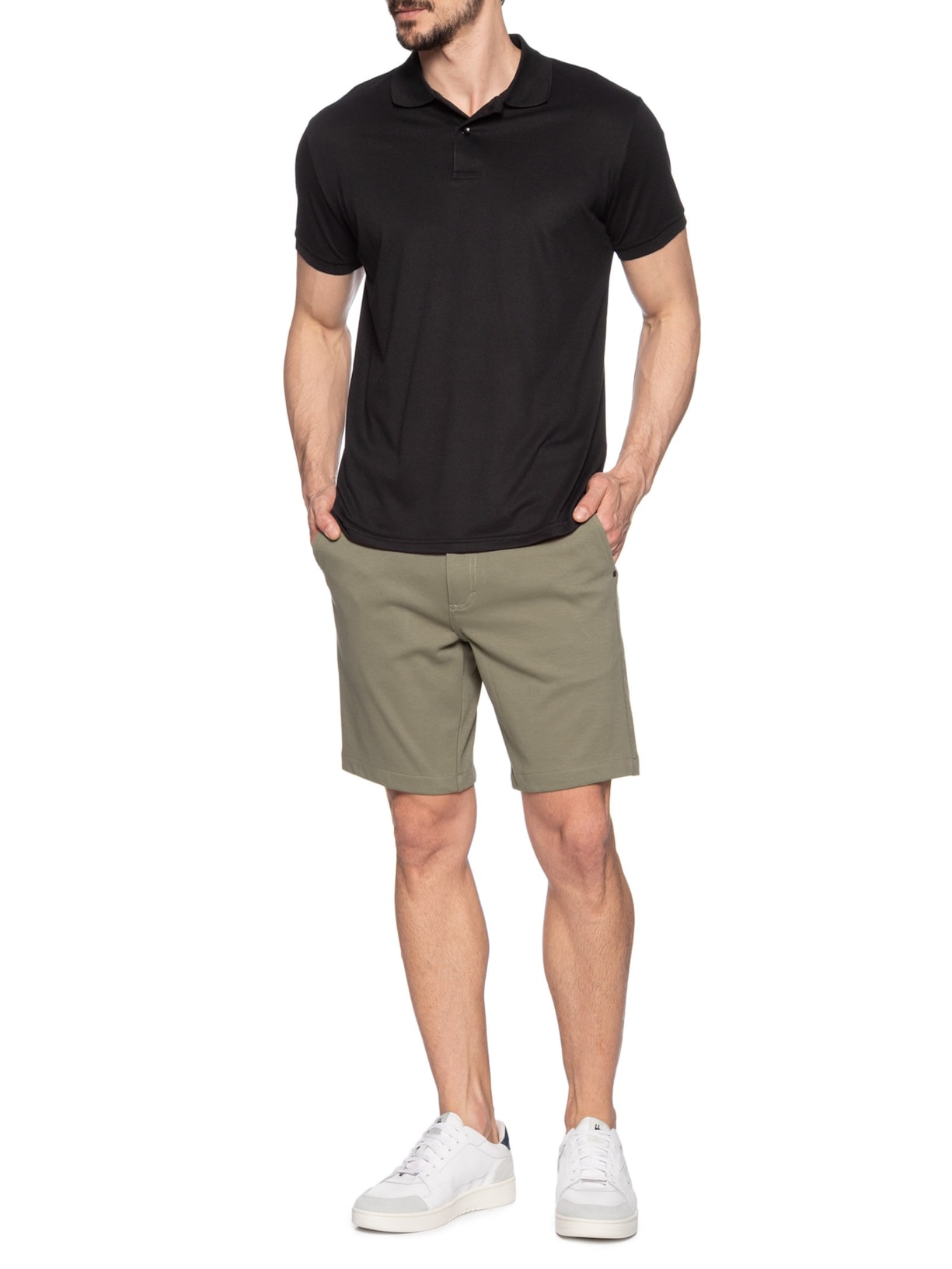 Bermuda Masculina 247 Marrom Oficina Reserva