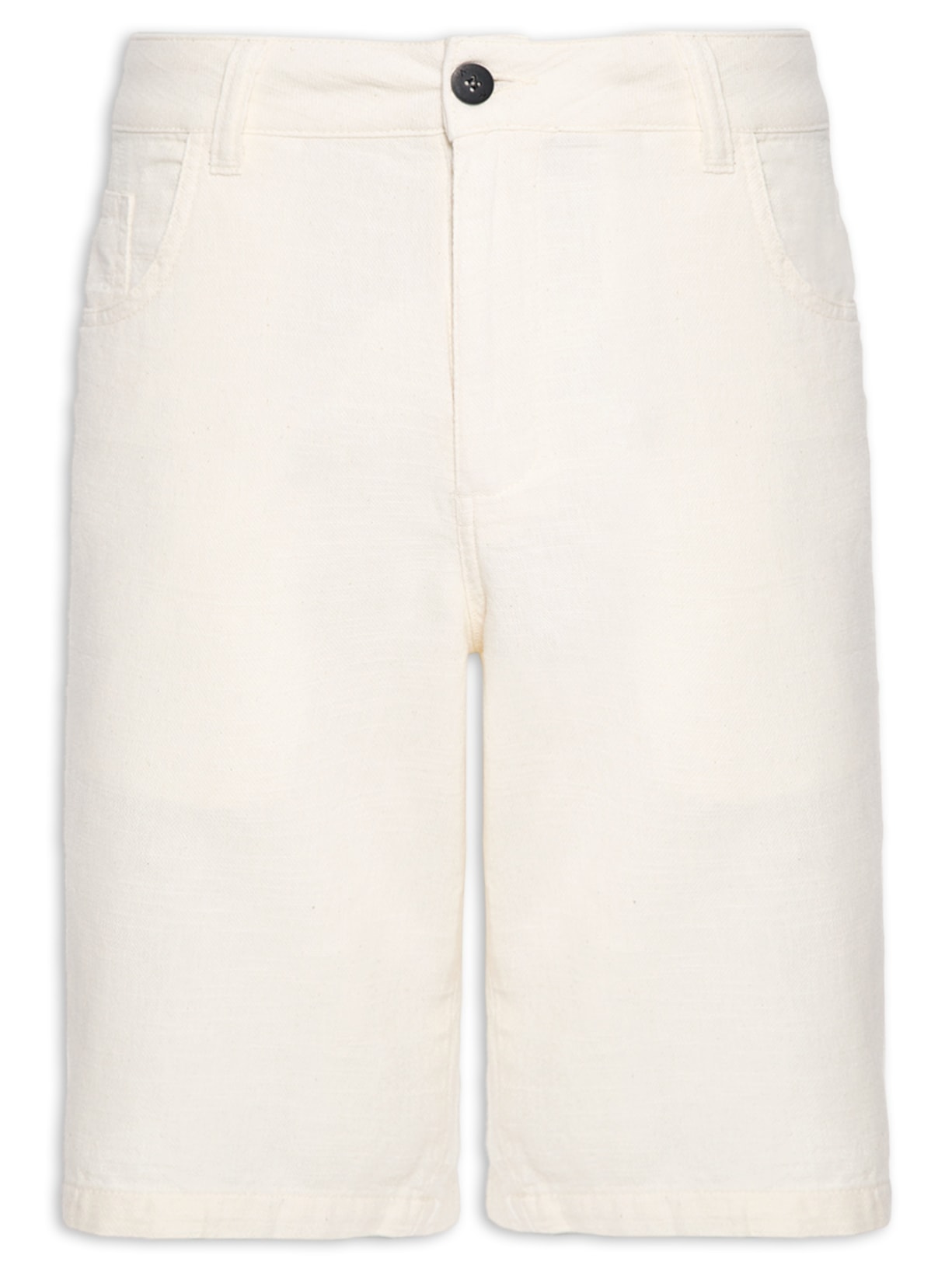 Bermuda Masculina 5 Pockets Dif Efeito Linho - Bege