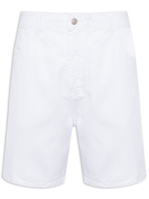 Bermuda Masculina 5 Pockets Lisa - Branco