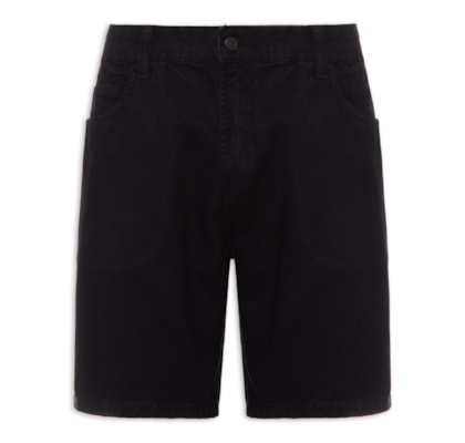 Bermuda Masculina 5 pockets Lisa - Preto
