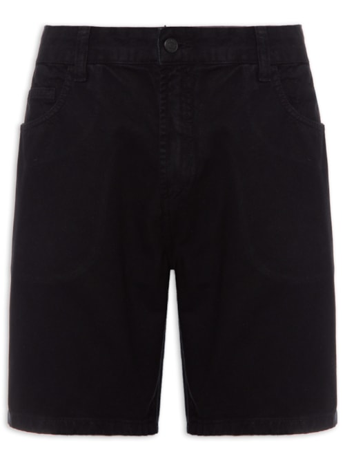 Bermuda Masculina 5 pockets Lisa - Preto