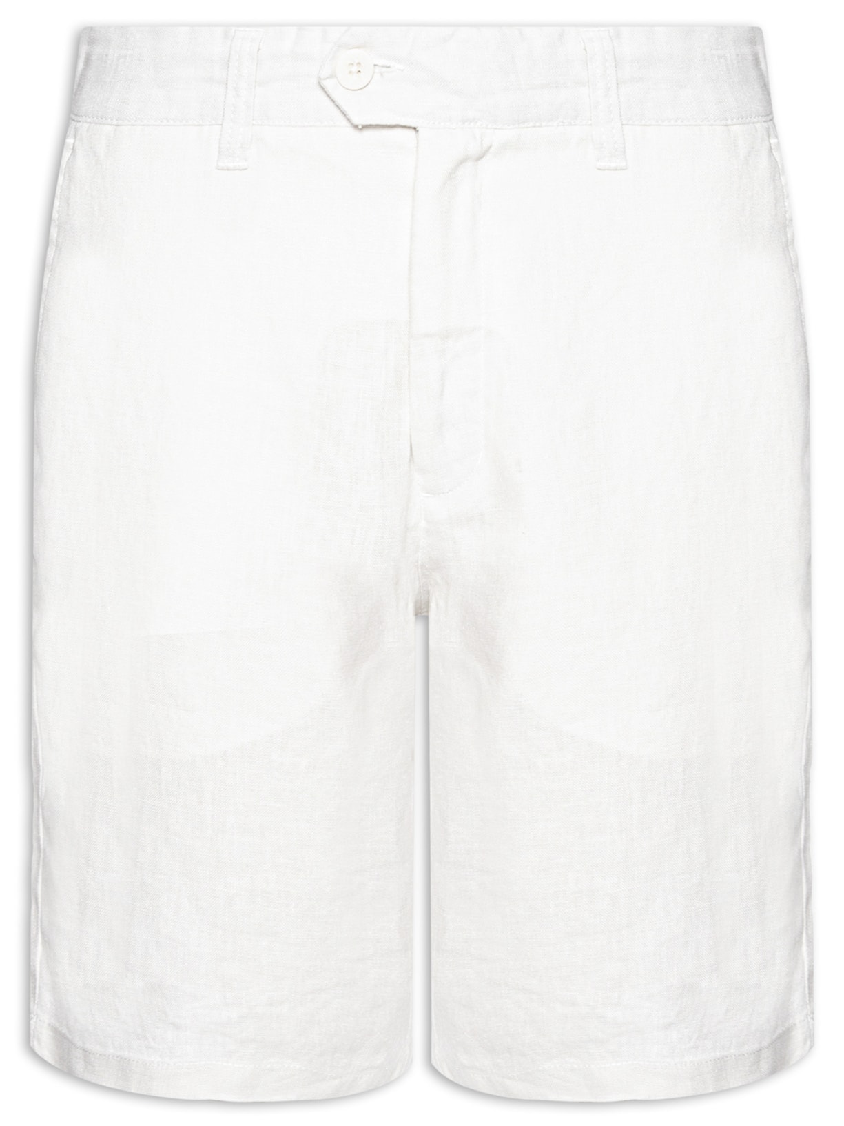 Bermuda Masculina Alfaiaria Linho - Branco