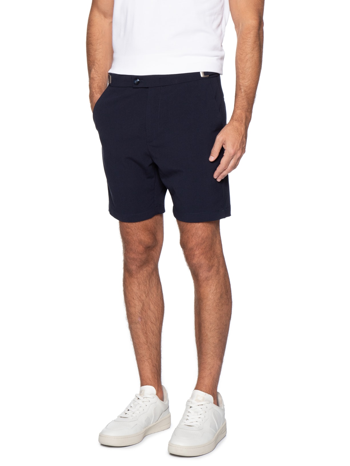 Bermuda Masculina Alfaiataria Azul '2 Essential