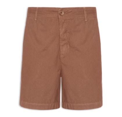 Bermuda Masculina Alfaiataria Basic Line - Marrom