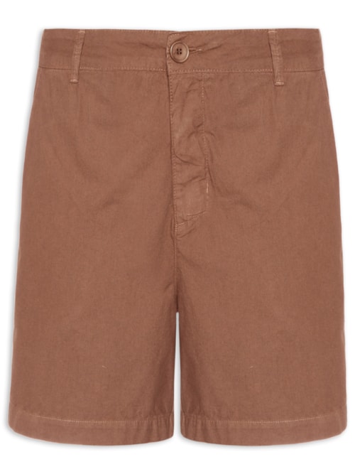 Bermuda Masculina Alfaiataria Basic Line - Marrom