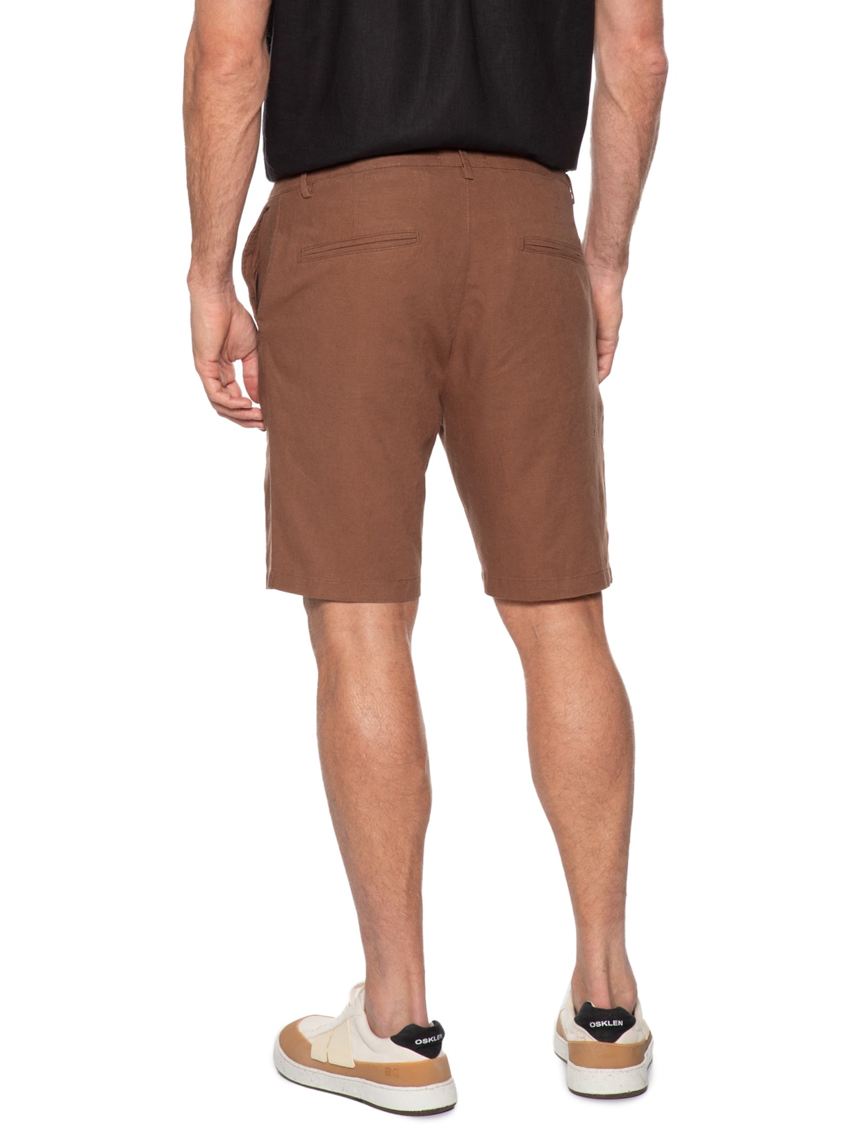 Bermuda Masculina Alfaiataria Basic Line Marrom Osklen