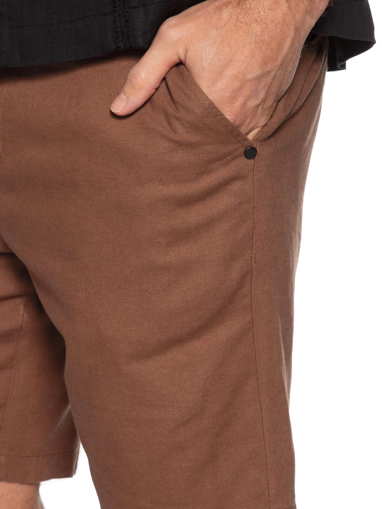 Bermuda Masculina Alfaiataria Basic Line Marrom Osklen